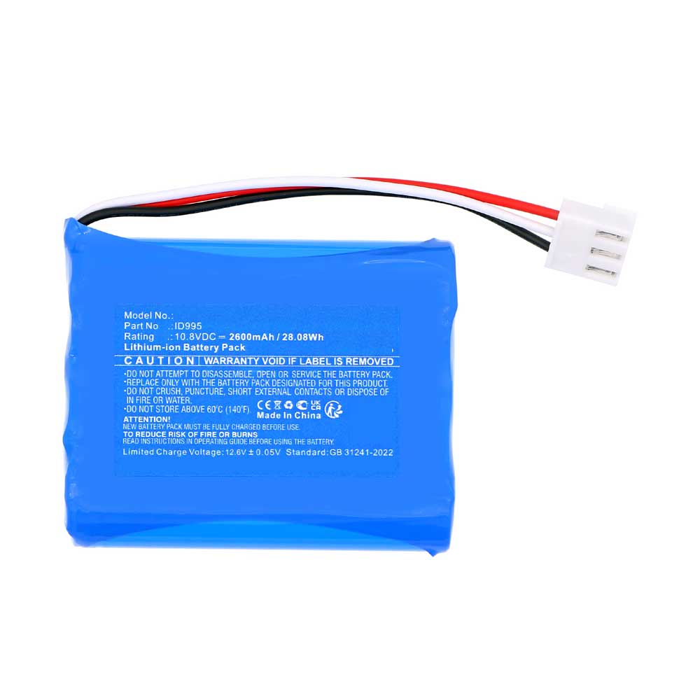 Bateria para monitores multiparâmetros Alfamed Vita i80 - i100 - i120 - Marca Texs Power